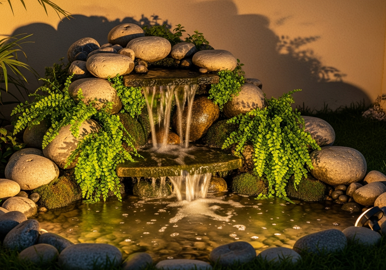 شلالات مائية صغيرة ديكورية للحدائق المنزلية